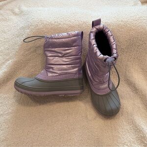 Khombu Kids Purple and Gray Rain & Snow Boots